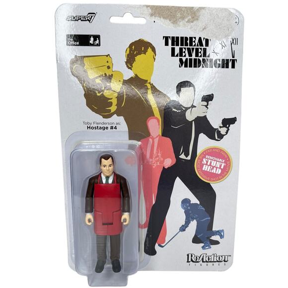 Hostage #4 Threat Level midnight The Office Super7 ReAction Figure Z1 B33 - Picture 1 of 5